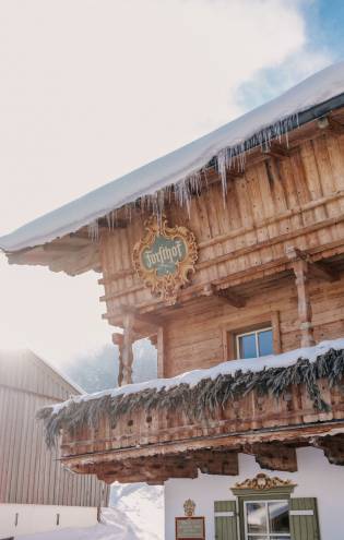  Exterior view of hotel room with balcony in winter