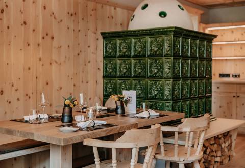 Innenansicht Restaurant im Naturhotel Forsthofgut